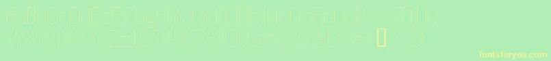 LLDOT2   Font – Yellow Fonts on Green Background