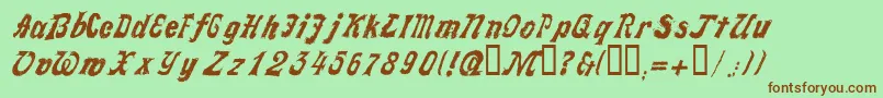 LLFAKTOT Font – Brown Fonts on Green Background