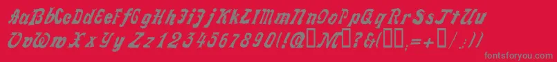 LLFAKTOT Font – Gray Fonts on Red Background