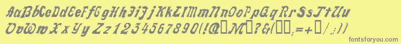 Шрифт LLFAKTOT – серые шрифты на жёлтом фоне