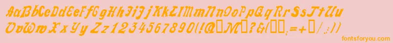 LLFAKTOT Font – Orange Fonts on Pink Background