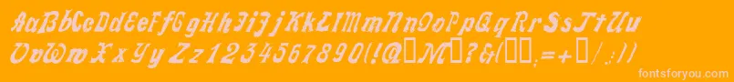 LLFAKTOT Font – Pink Fonts on Orange Background