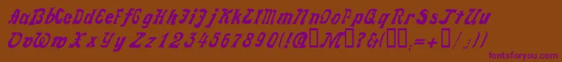 LLFAKTOT Font – Purple Fonts on Brown Background