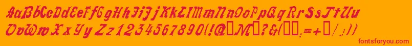 LLFAKTOT Font – Red Fonts on Orange Background