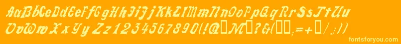 LLFAKTOT Font – Yellow Fonts on Orange Background