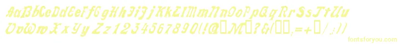 LLFAKTOT Font – Yellow Fonts on White Background