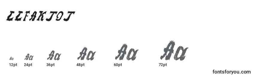 LLFAKTOT Font Sizes