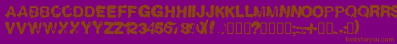 LLHUMBOL Font – Brown Fonts on Purple Background