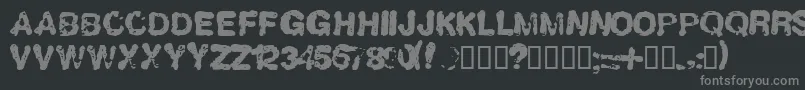 LLHUMBOL Font – Gray Fonts on Black Background