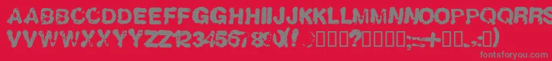 Police LLHUMBOL – polices grises sur fond rouge