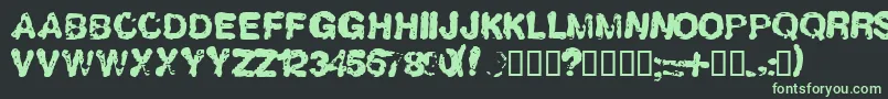 LLHUMBOL Font – Green Fonts on Black Background