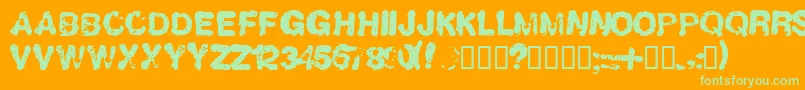 LLHUMBOL Font – Green Fonts on Orange Background