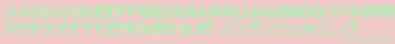 LLHUMBOL Font – Green Fonts on Pink Background