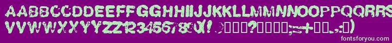 LLHUMBOL Font – Green Fonts on Purple Background