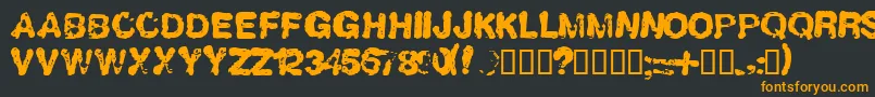 LLHUMBOL Font – Orange Fonts on Black Background