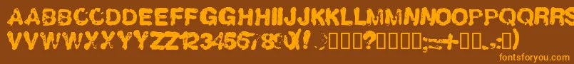 LLHUMBOL Font – Orange Fonts on Brown Background