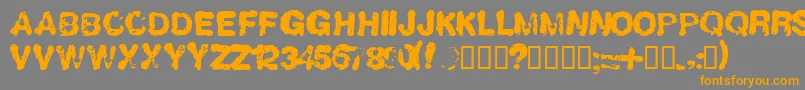 LLHUMBOL Font – Orange Fonts on Gray Background