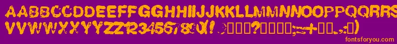 LLHUMBOL Font – Orange Fonts on Purple Background