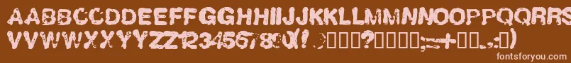 LLHUMBOL Font – Pink Fonts on Brown Background