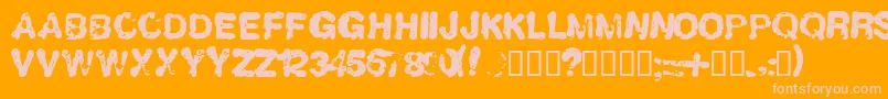 LLHUMBOL Font – Pink Fonts on Orange Background