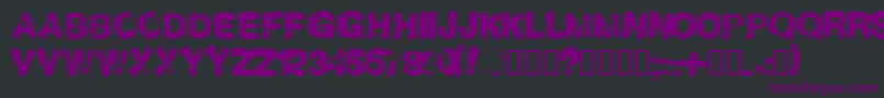 フォントLLHUMBOL – 黒い背景に紫のフォント