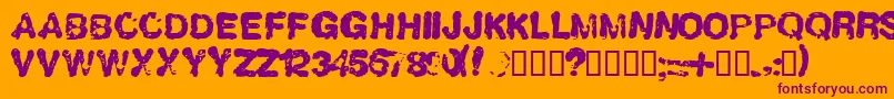 LLHUMBOL Font – Purple Fonts on Orange Background