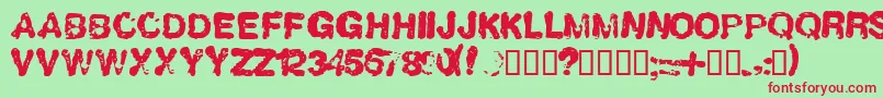 LLHUMBOL Font – Red Fonts on Green Background