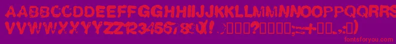 LLHUMBOL Font – Red Fonts on Purple Background