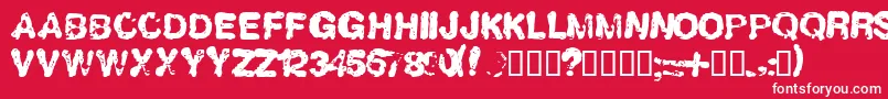 LLHUMBOL Font – White Fonts on Red Background
