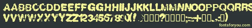 LLHUMBOL Font – Yellow Fonts on Black Background