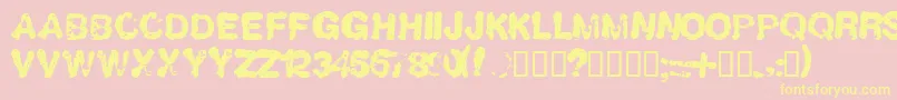 LLHUMBOL Font – Yellow Fonts on Pink Background