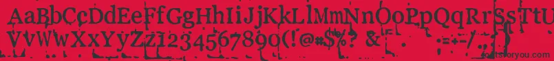 LLPEBL   Font – Black Fonts on Red Background