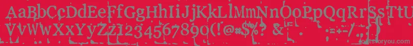LLPEBL   Font – Gray Fonts on Red Background