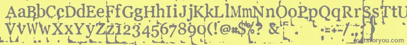 LLPEBL   Font – Gray Fonts on Yellow Background