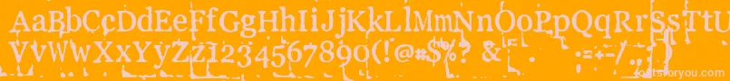 LLPEBL   Font – Pink Fonts on Orange Background