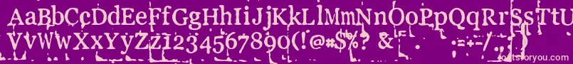 LLPEBL   Font – Pink Fonts on Purple Background