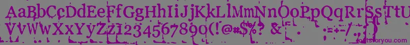 LLPEBL   Font – Purple Fonts on Gray Background