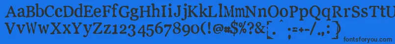 Шрифт LLPEW    – чёрные шрифты на синем фоне