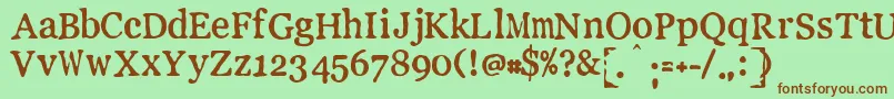 LLPEW    Font – Brown Fonts on Green Background