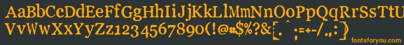 LLPEW    Font – Orange Fonts on Black Background