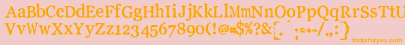 LLPEW    Font – Orange Fonts on Pink Background