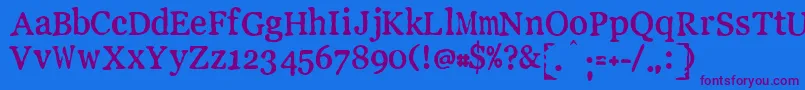 LLPEW    Font – Purple Fonts on Blue Background