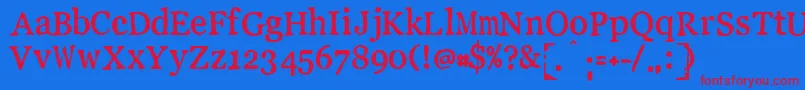 Шрифт LLPEW    – красные шрифты на синем фоне