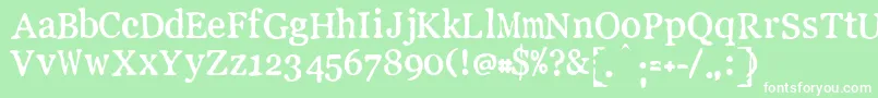 LLPEW    Font – White Fonts on Green Background