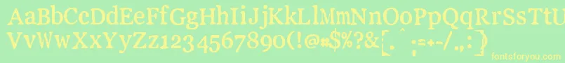 LLPEW    Font – Yellow Fonts on Green Background