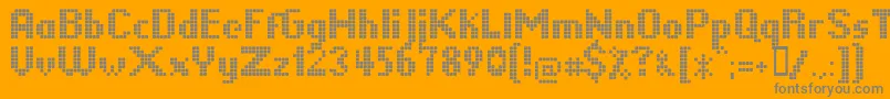 LLPIKSEL Font – Gray Fonts on Orange Background