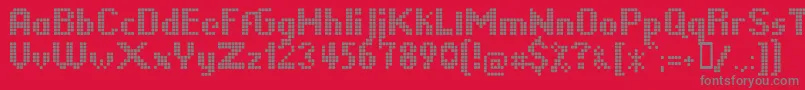 LLPIKSEL Font – Gray Fonts on Red Background