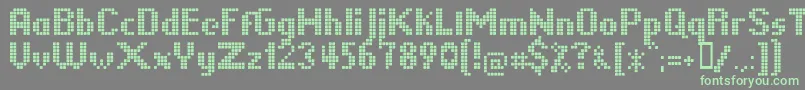 LLPIKSEL Font – Green Fonts on Gray Background
