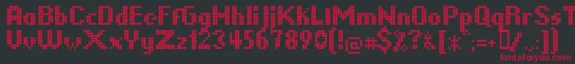LLPIKSEL-Schriftart – Rote Schriften auf schwarzem Hintergrund