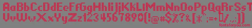 LLPIKSEL Font – Red Fonts on Gray Background
